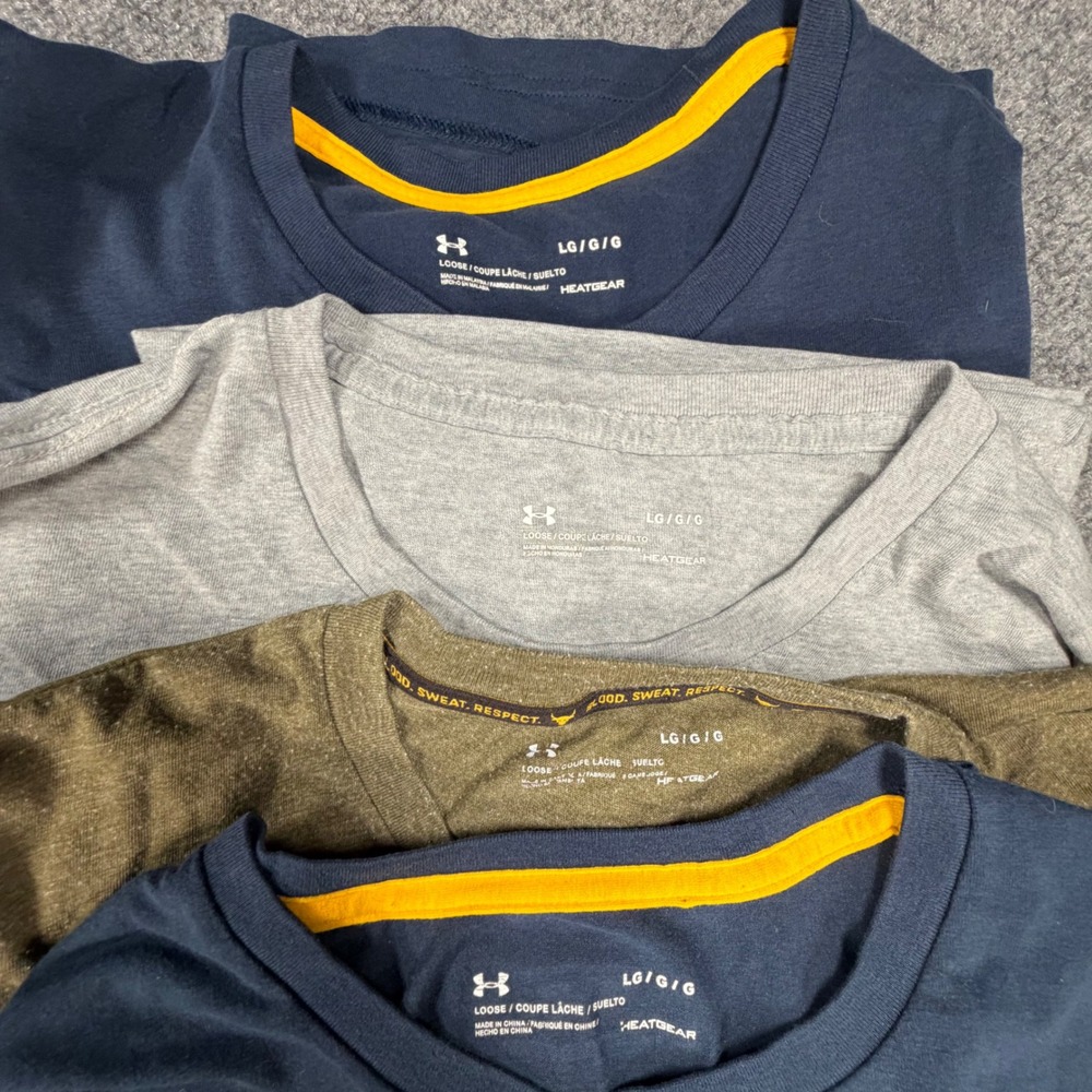 Under Armour Project Rock Mens Bundle HeatGear Brahma Bull L XL 8pc Lot 673 - Picture 2 of 16